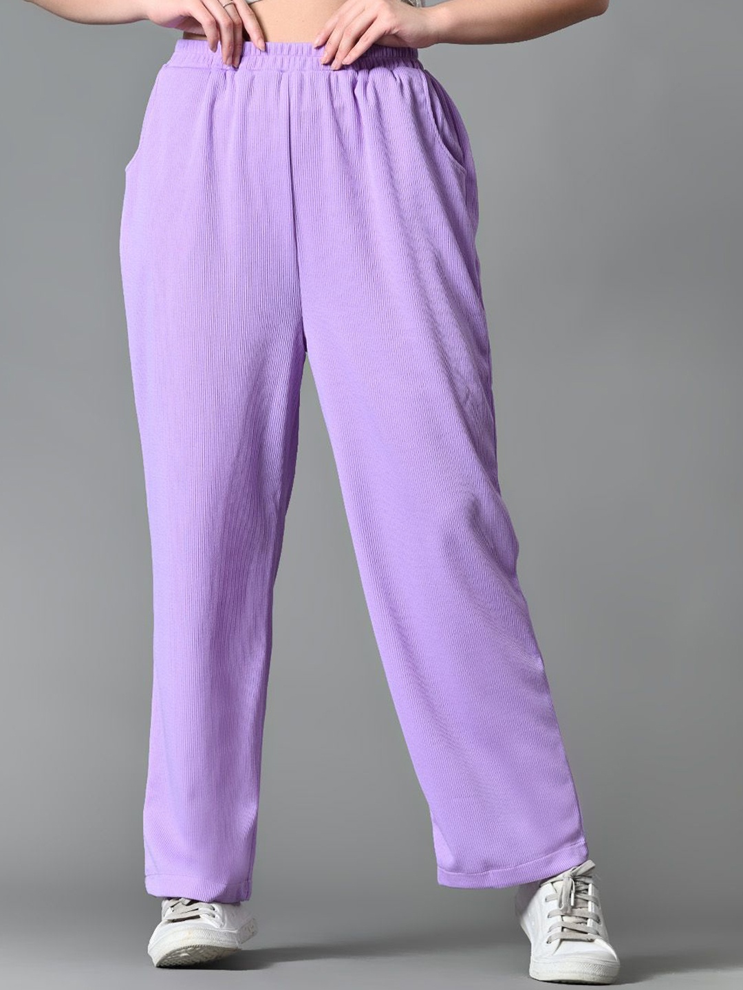 

Roadster High-Rise Loose Fit Wide Leg Trousers, Lavender