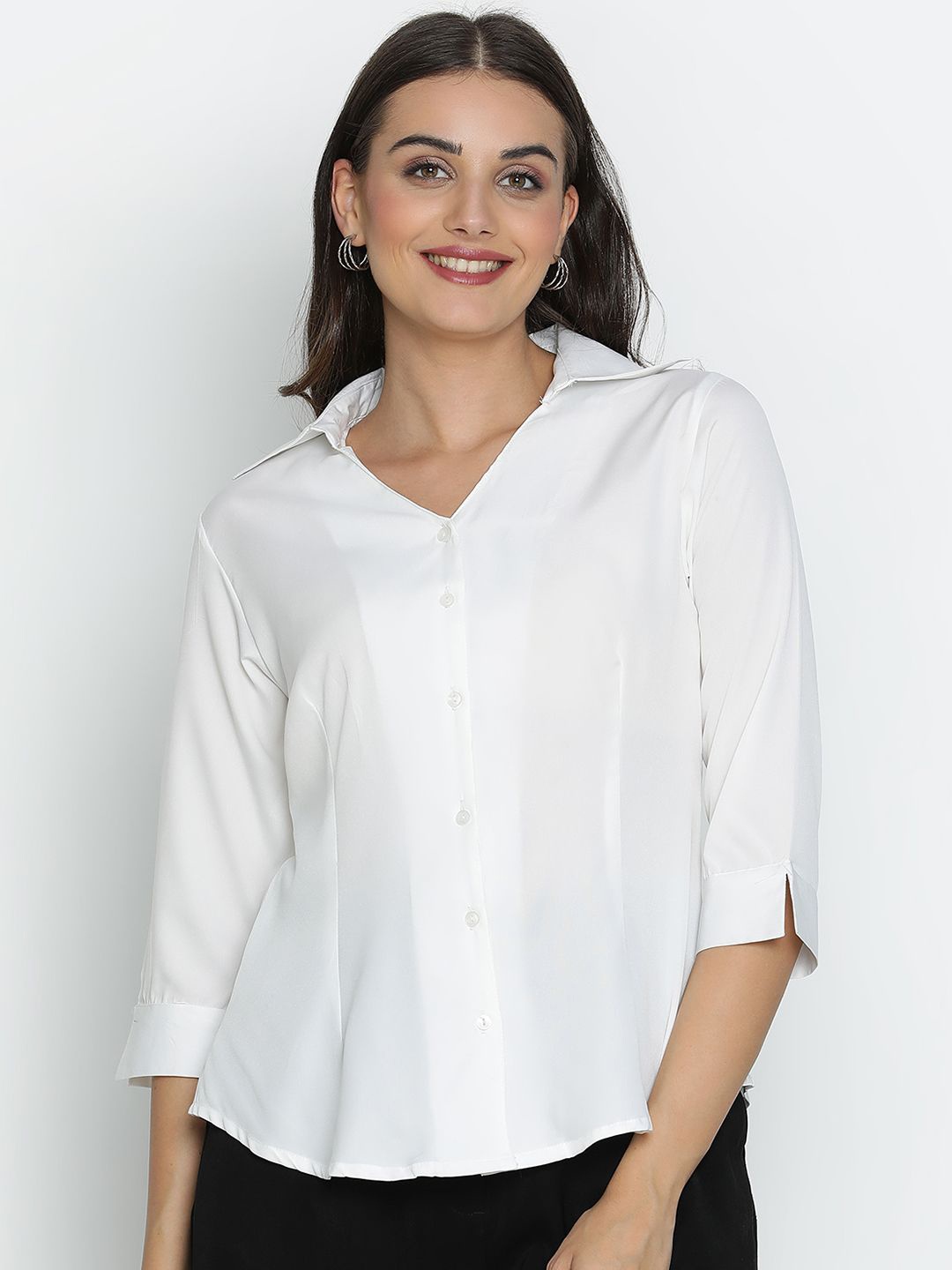 

DRAAX Fashions Shirt Style Top, White