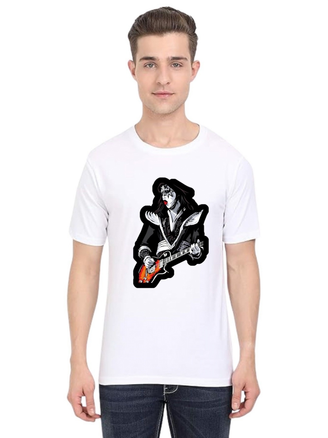 

BAESD Men Printed Applique T-shirt, White
