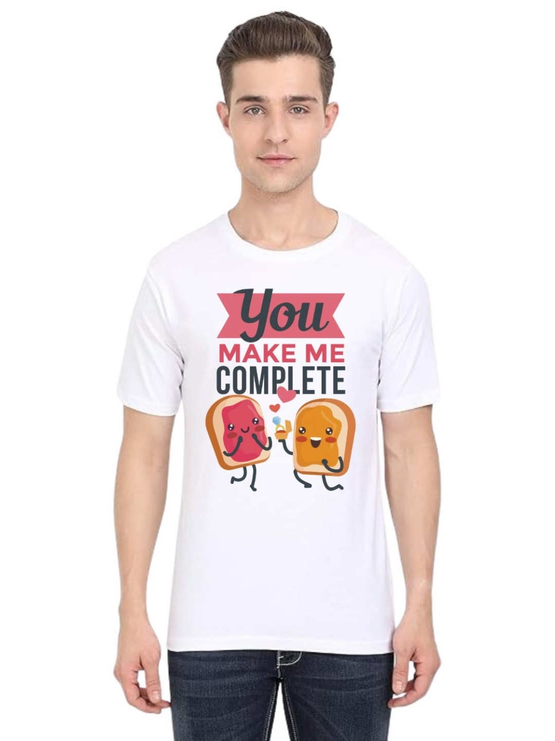 

BAESD Men Printed Applique T-shirt, White