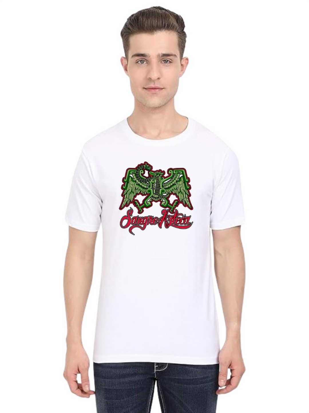 

BAESD Men Printed Applique T-shirt, White