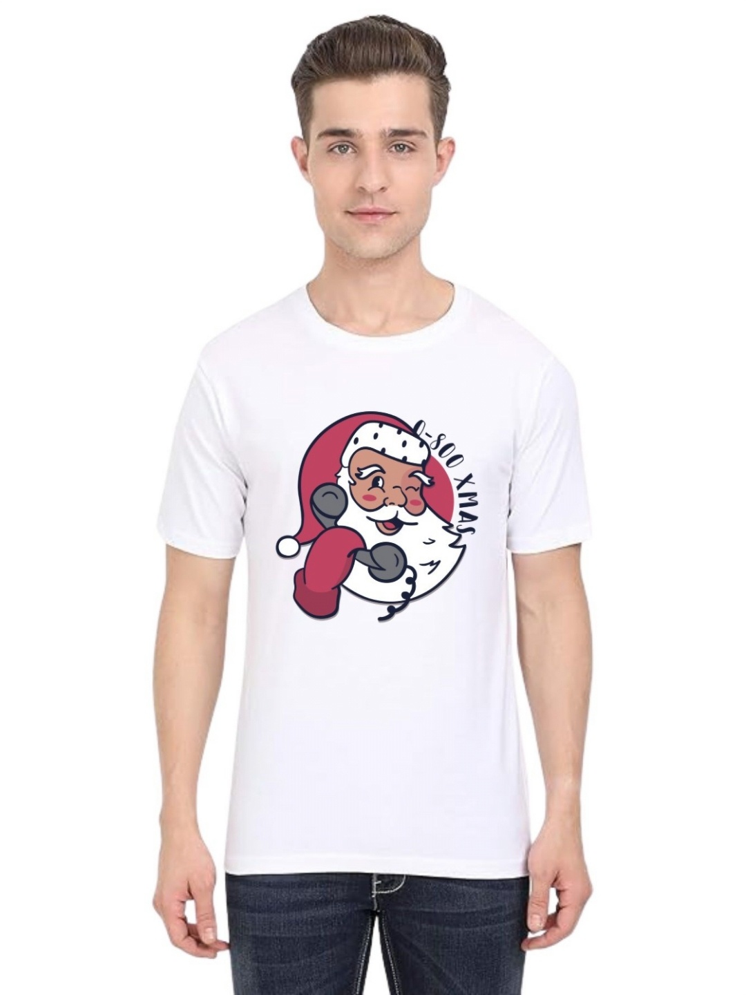 

BAESD Men Printed Applique T-shirt, White