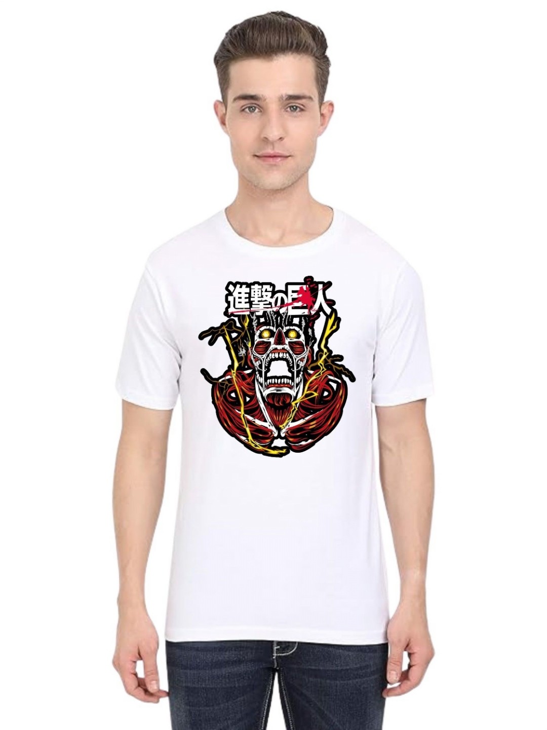

BAESD Men Printed T-shirt, White