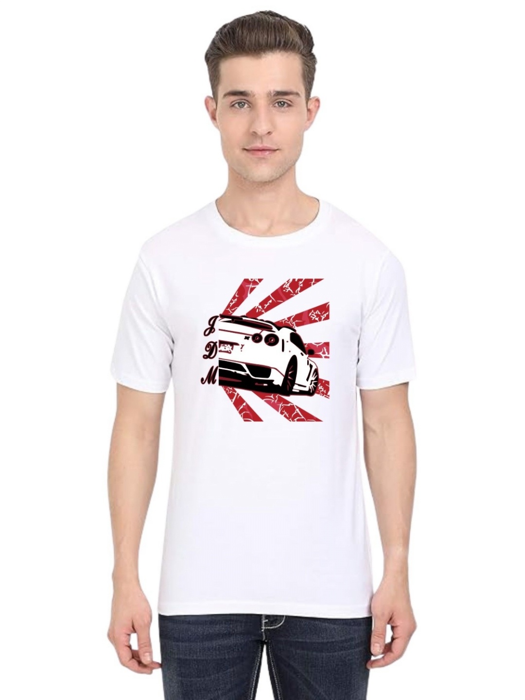 

BAESD Men Printed Applique T-shirt, White