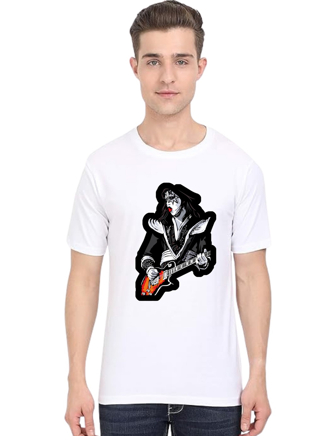 

BAESD Men Printed Applique T-shirt, White