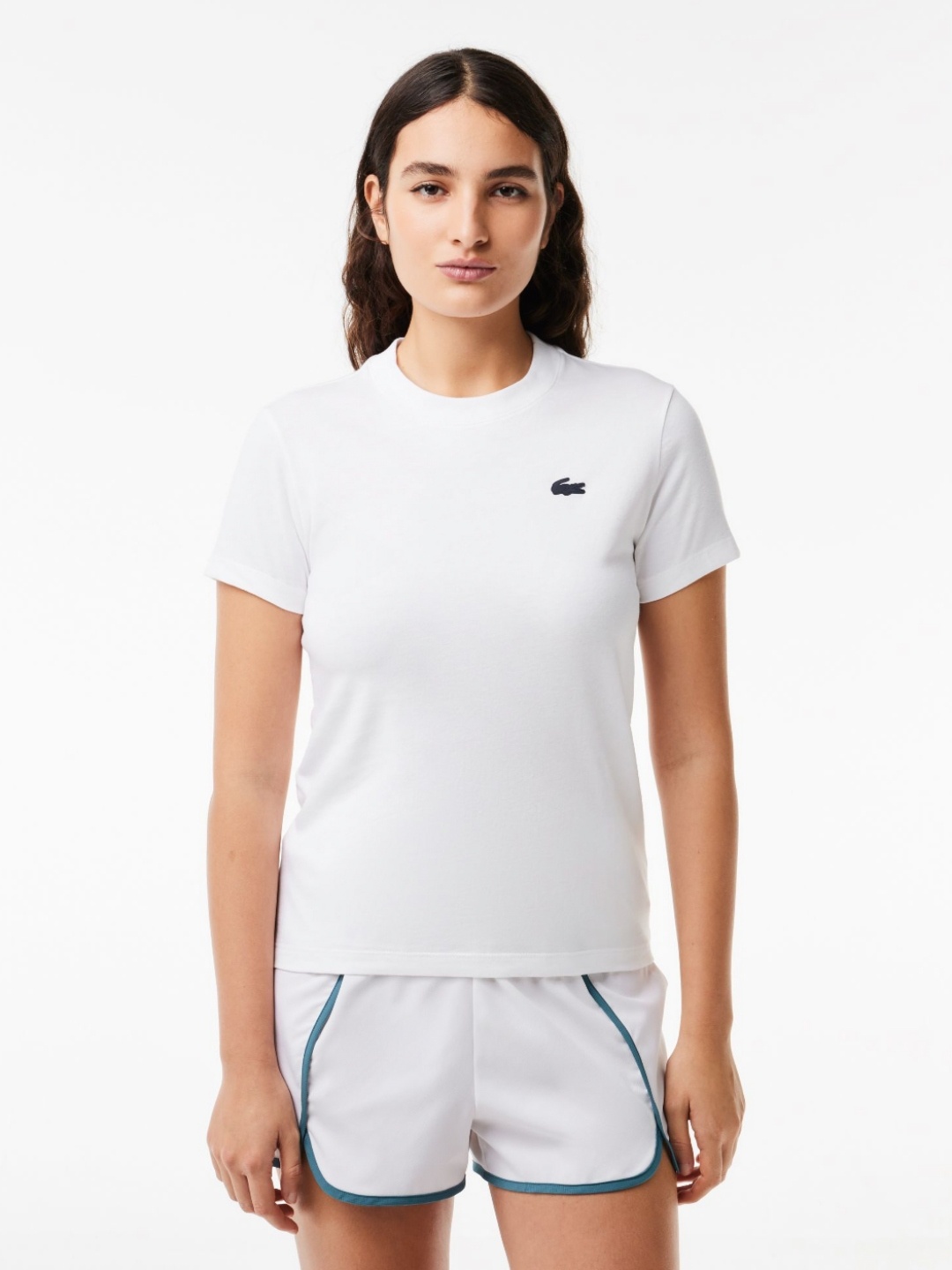 

Lacoste Women Applique Slim Fit T-shirt, White