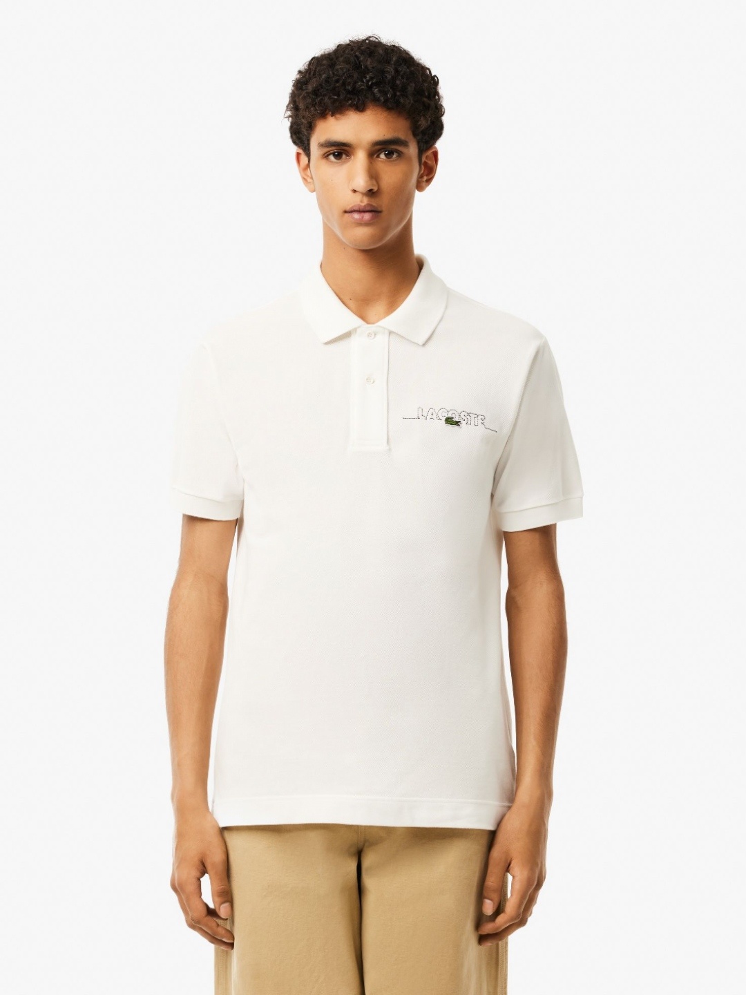 

Lacoste Men Polo Collar Pockets T-shirt, White