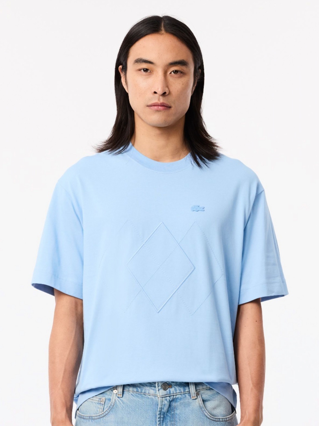 

Lacoste Men Extended Sleeves Pockets T-shirt, Blue