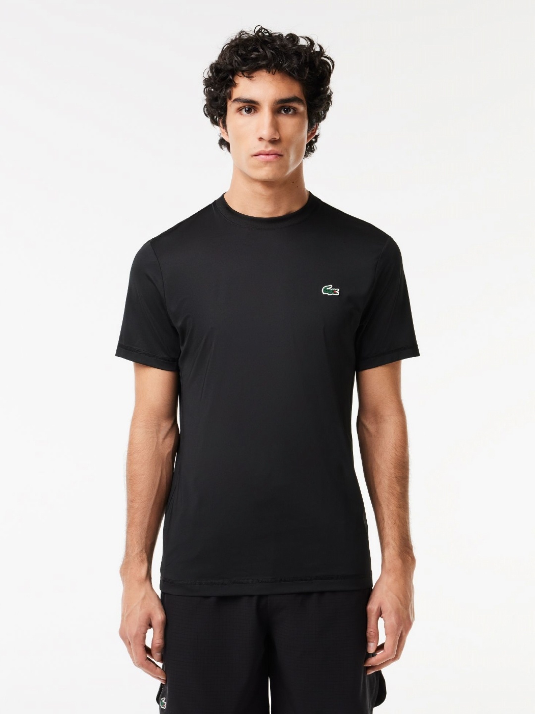 

Lacoste Men High Neck Applique Slim Fit T-shirt, Black