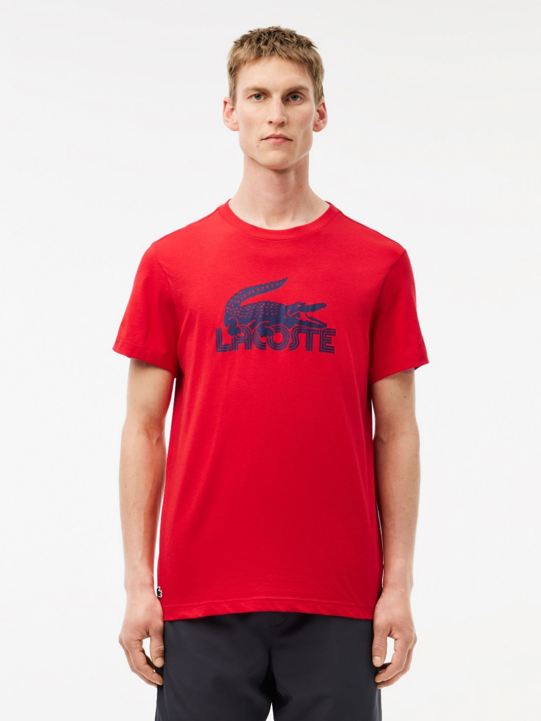 

Lacoste Men Typography Printed Applique T-shirt, Red