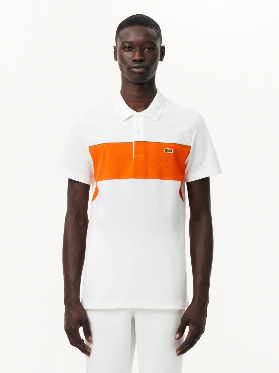 

Lacoste Men Polo Collar Applique T-shirt, White