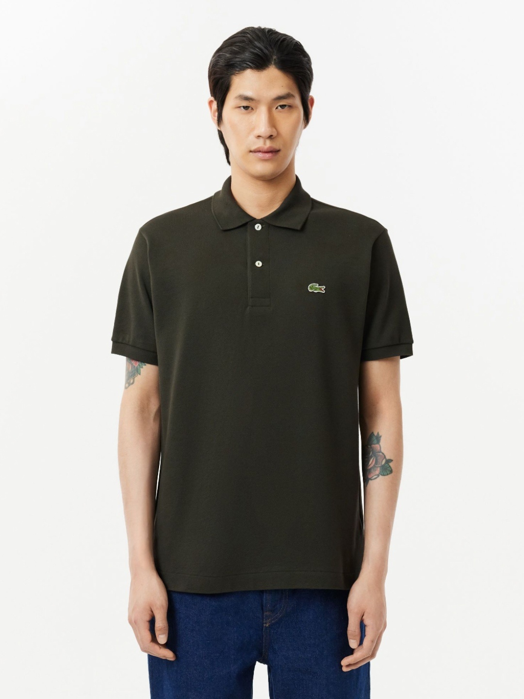 

Lacoste Men Polo Collar Applique T-shirt, Green