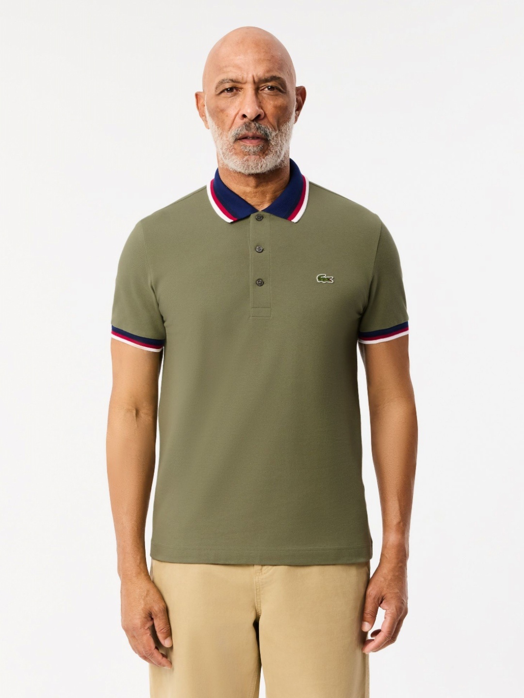 

Lacoste Men Polo Collar Applique T-shirt, Brown