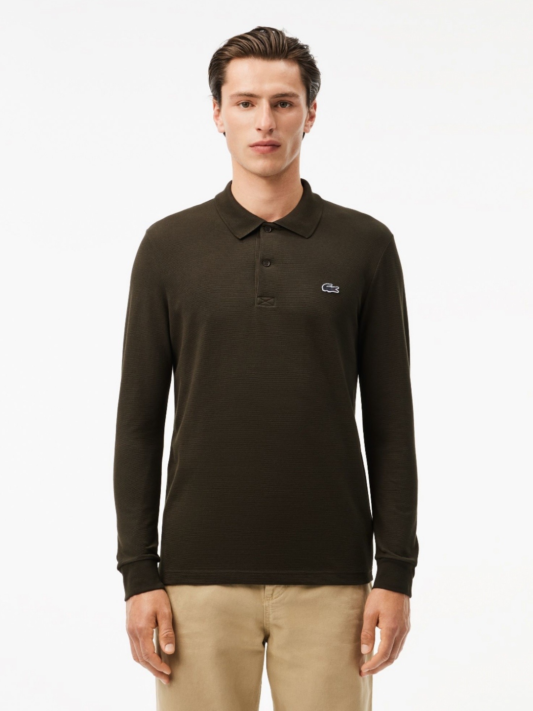 

Lacoste Men Polo Collar Applique T-shirt, Green