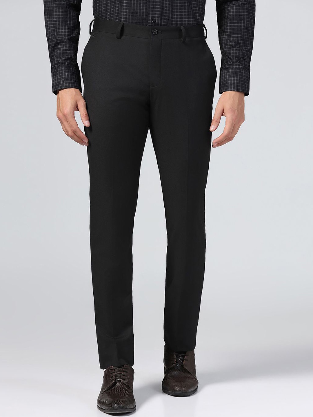 

Blackberrys Men Slim Fit Formal Trousers, Black