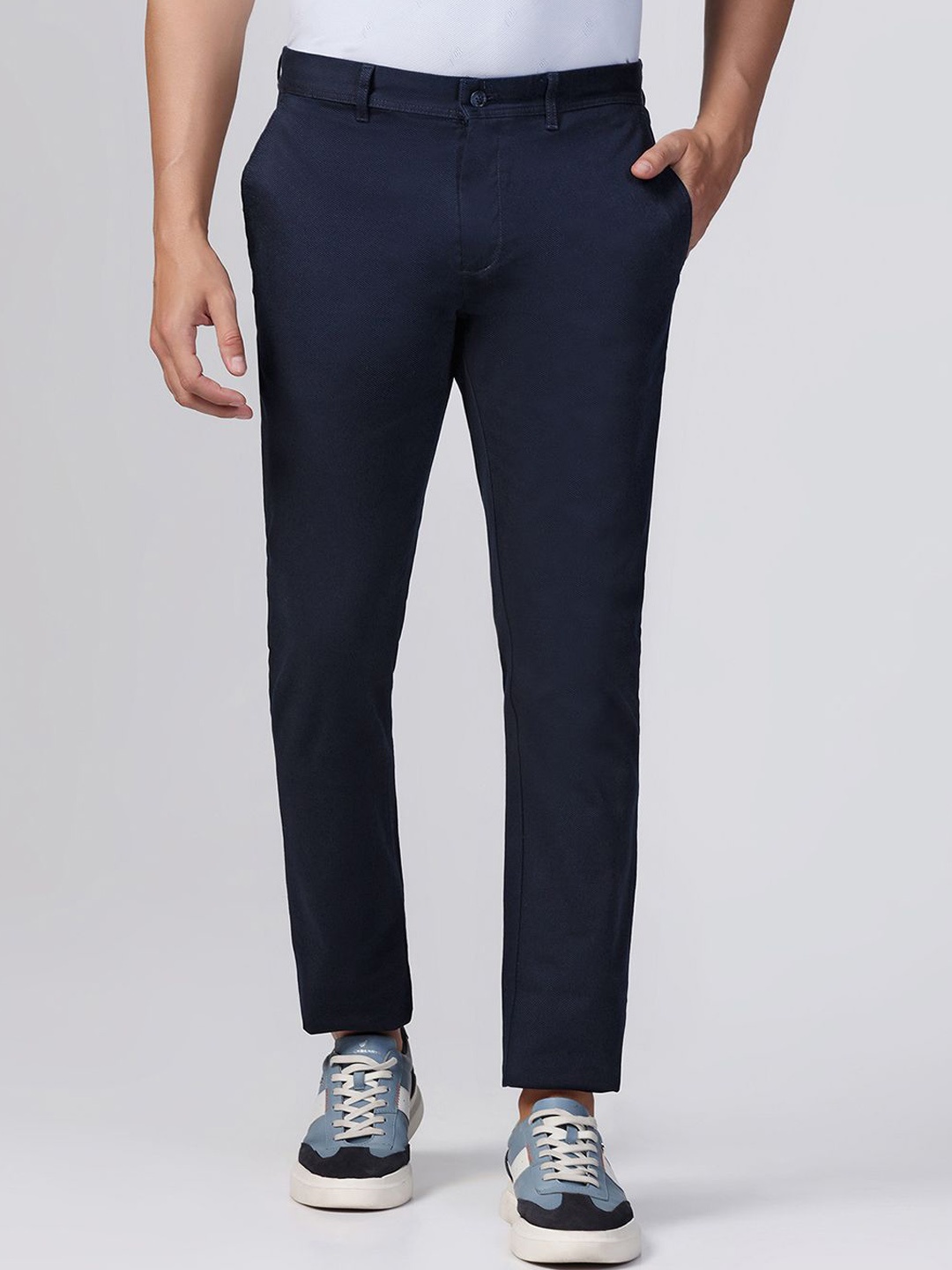 

Blackberrys Men Slim Fit Trousers, Navy blue