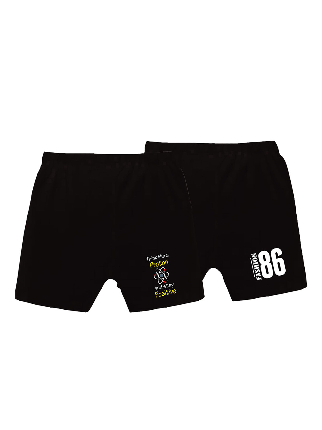 

CoolTees4U Boys Pack of 2 Cotton Mid-Rise Shorts, Black