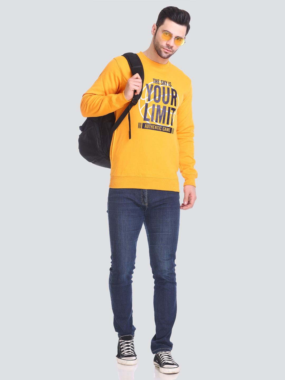 

HB Honey Bee Men Printed Sweatshirt, Yellow