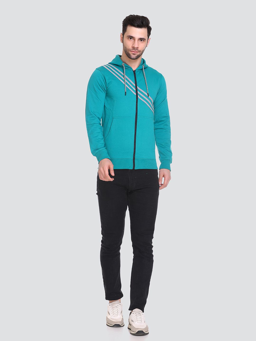 

HB Honey Bee Men Hooded Sweatshirt, Sea green