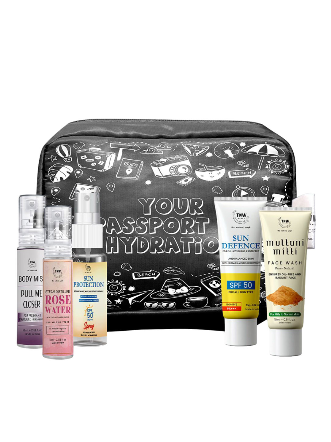 

TNW the natural wash Set Of 5 Skin Care Combo, Brown