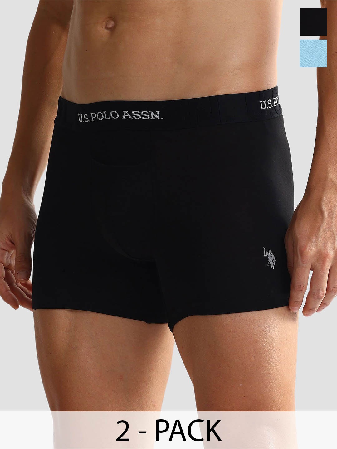 

U.S. Polo Assn. Pack Of 2 Men Printed Details Trunk OET12-ZN0-P2, Black