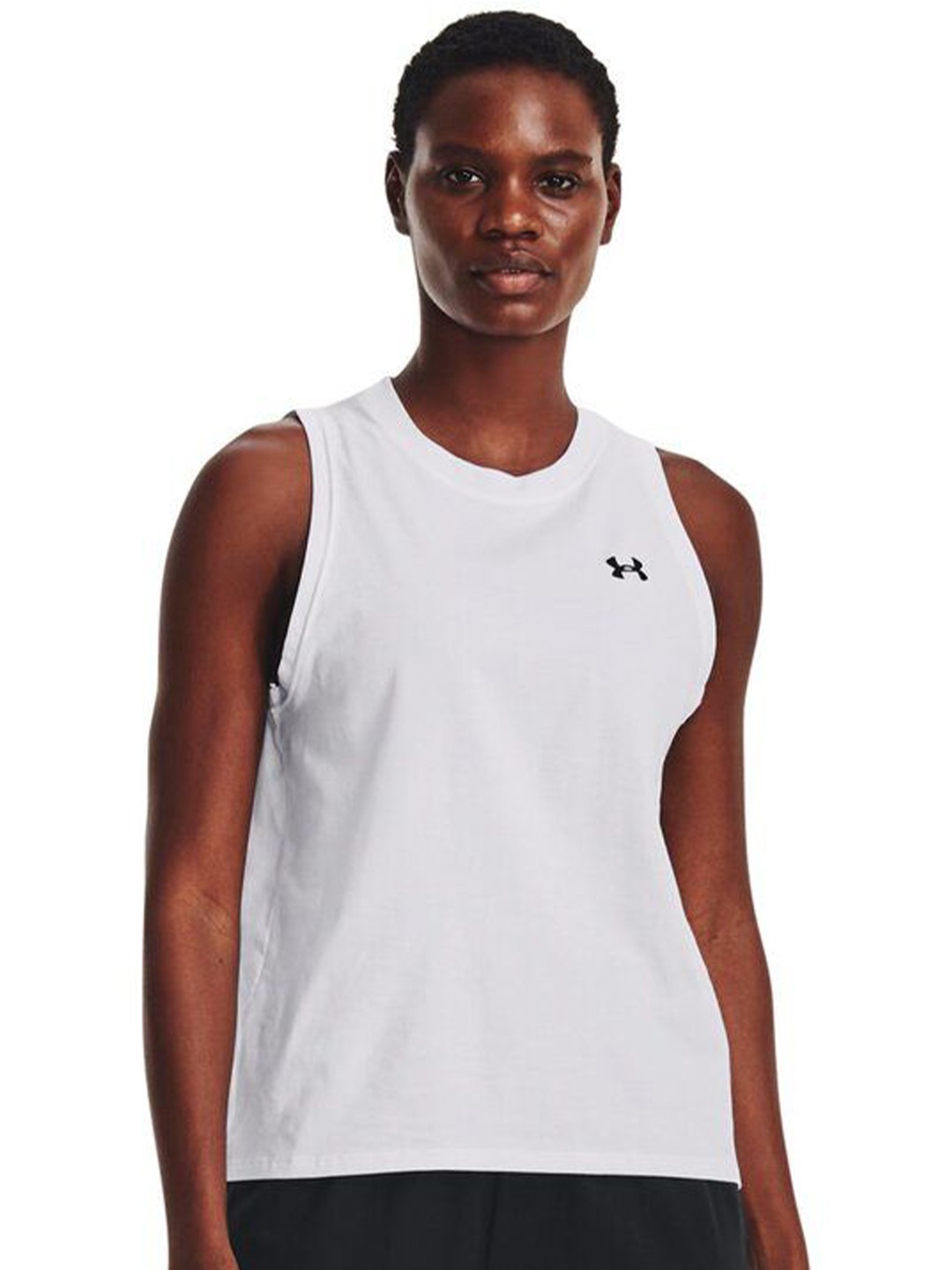 

UNDER ARMOUR Women Solid Round Neck Cotton Tshirt, White