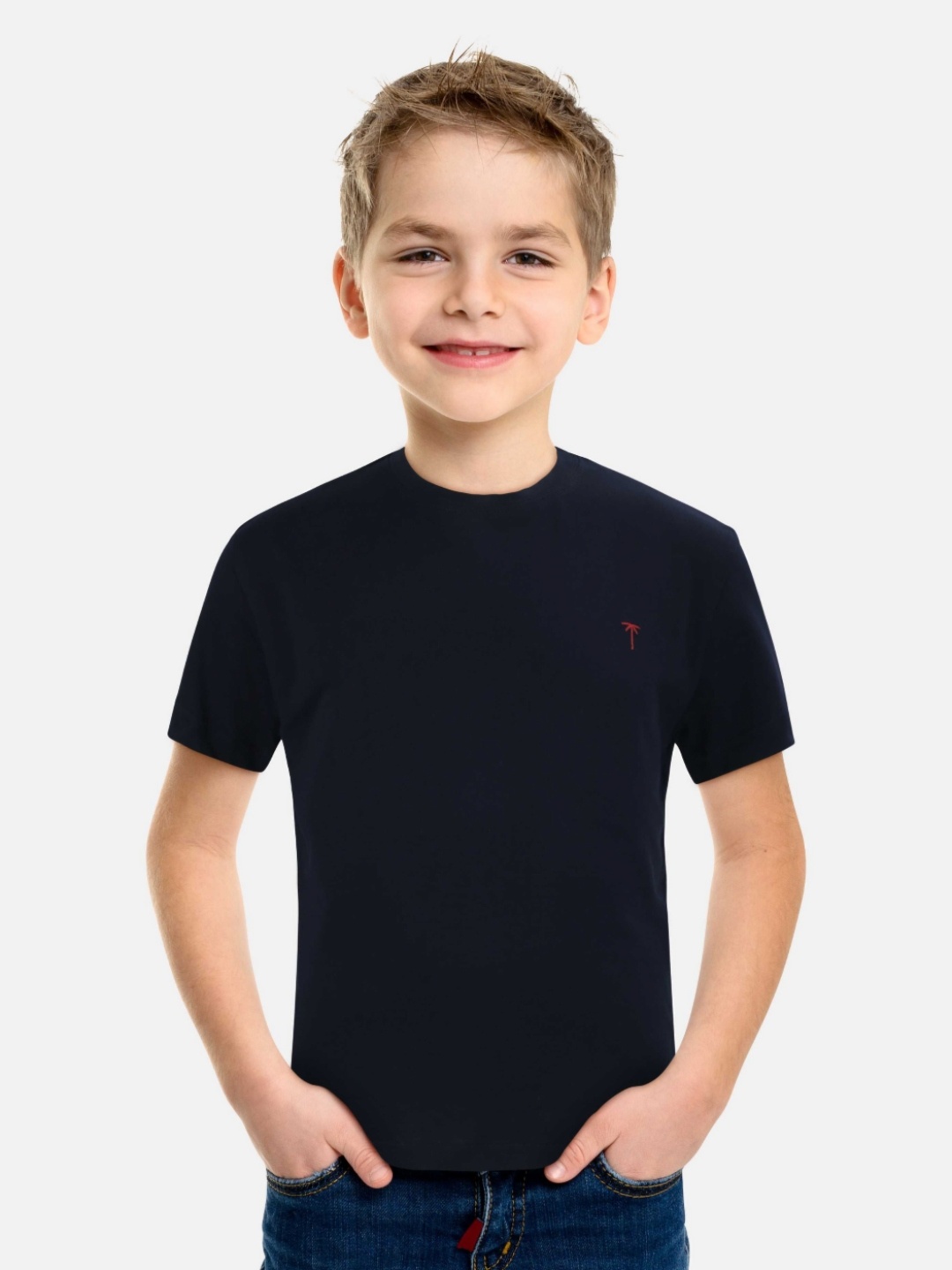 

Palm Tree Boys Pockets T-shirt, Navy blue