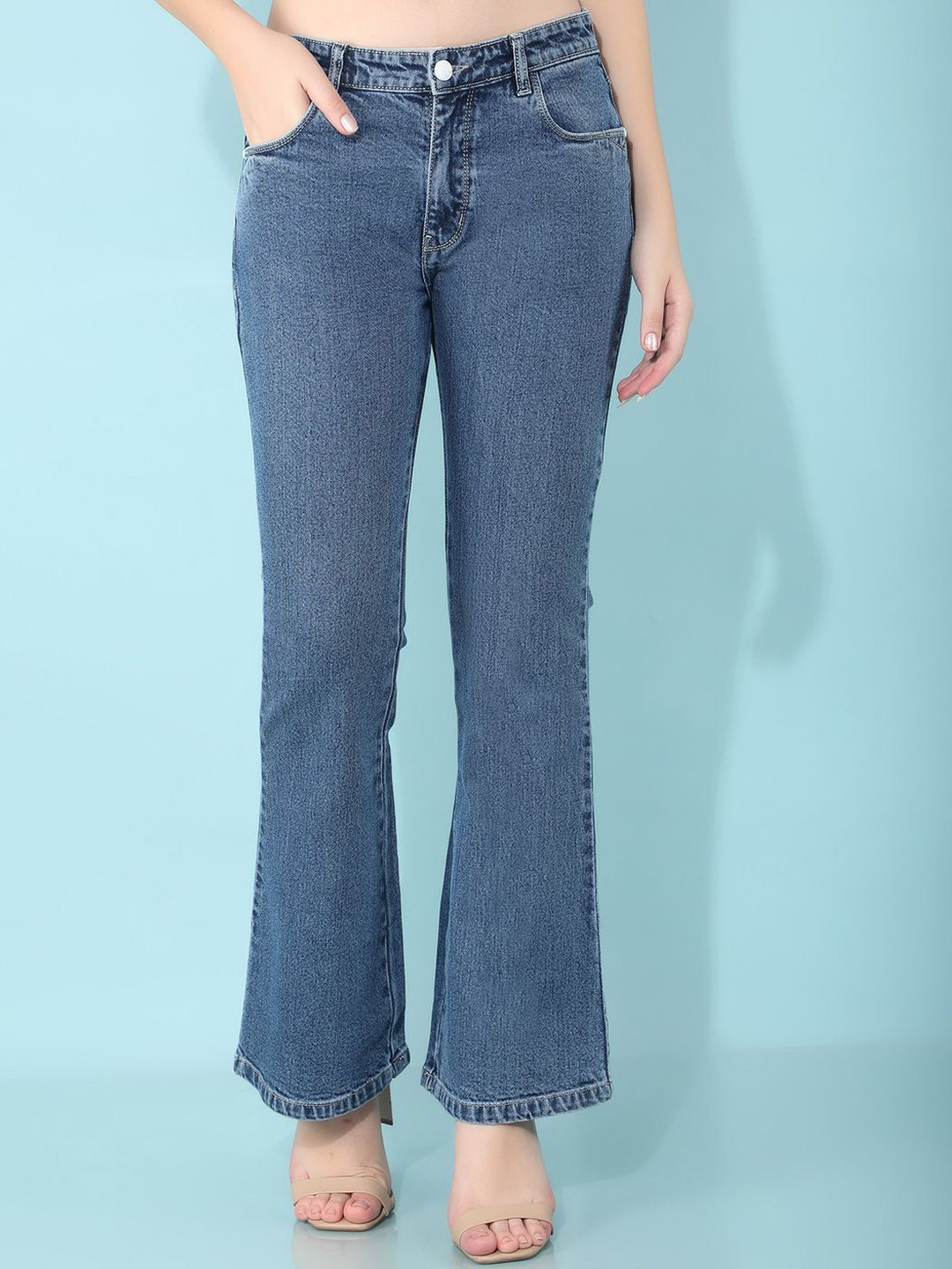 

Crimsoune Club Women Bootcut Mid-Rise Stretchable Jeans, Blue