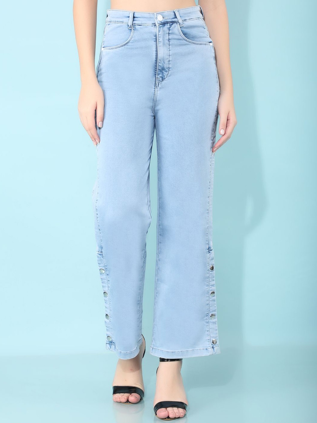 

Crimsoune Club Women Bootcut Fit Mid-Rise Stretchable Jeans, Blue