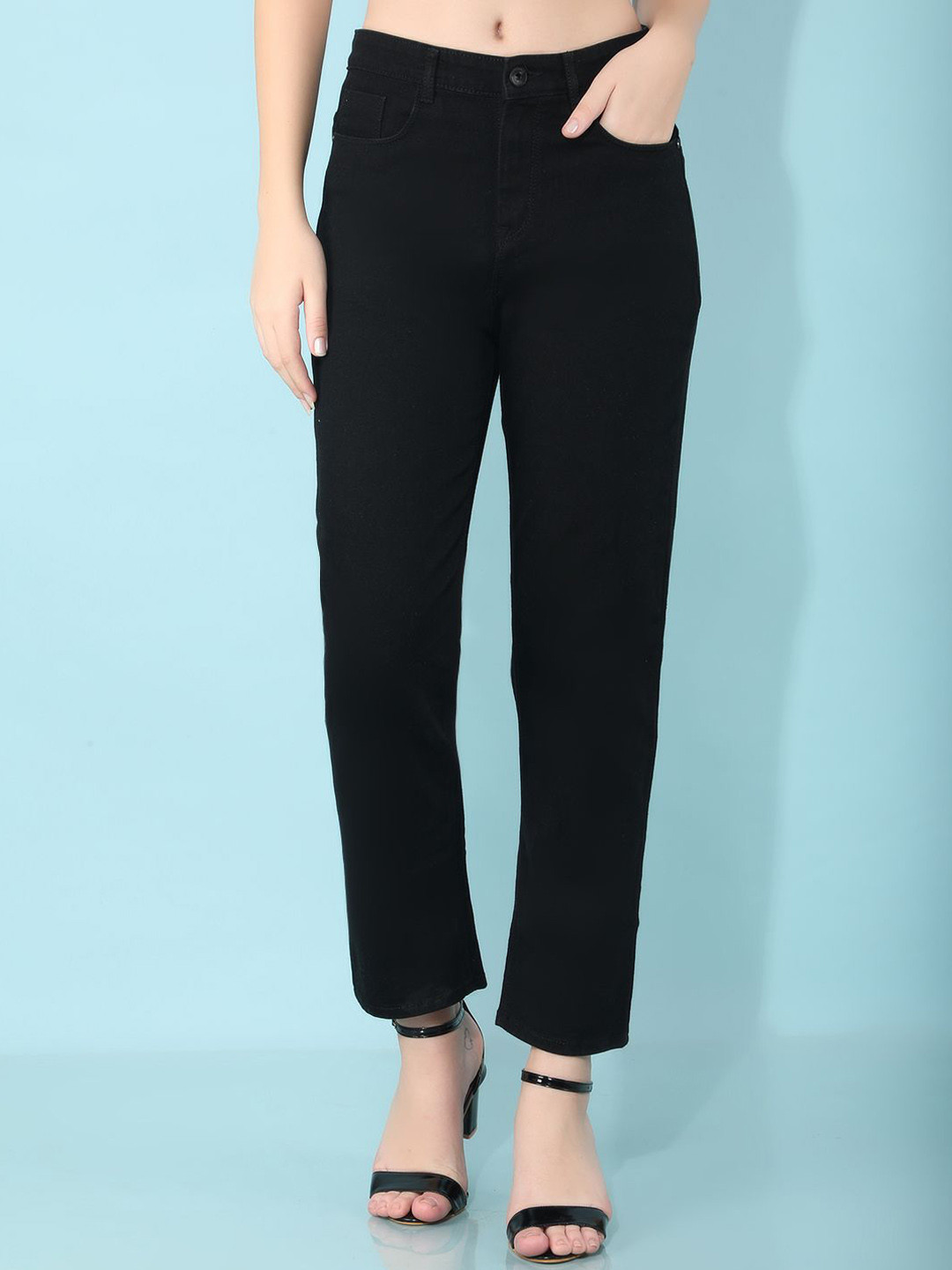 

Crimsoune Club Women Bootcut Mid-Rise Stretchable Jeans, Black
