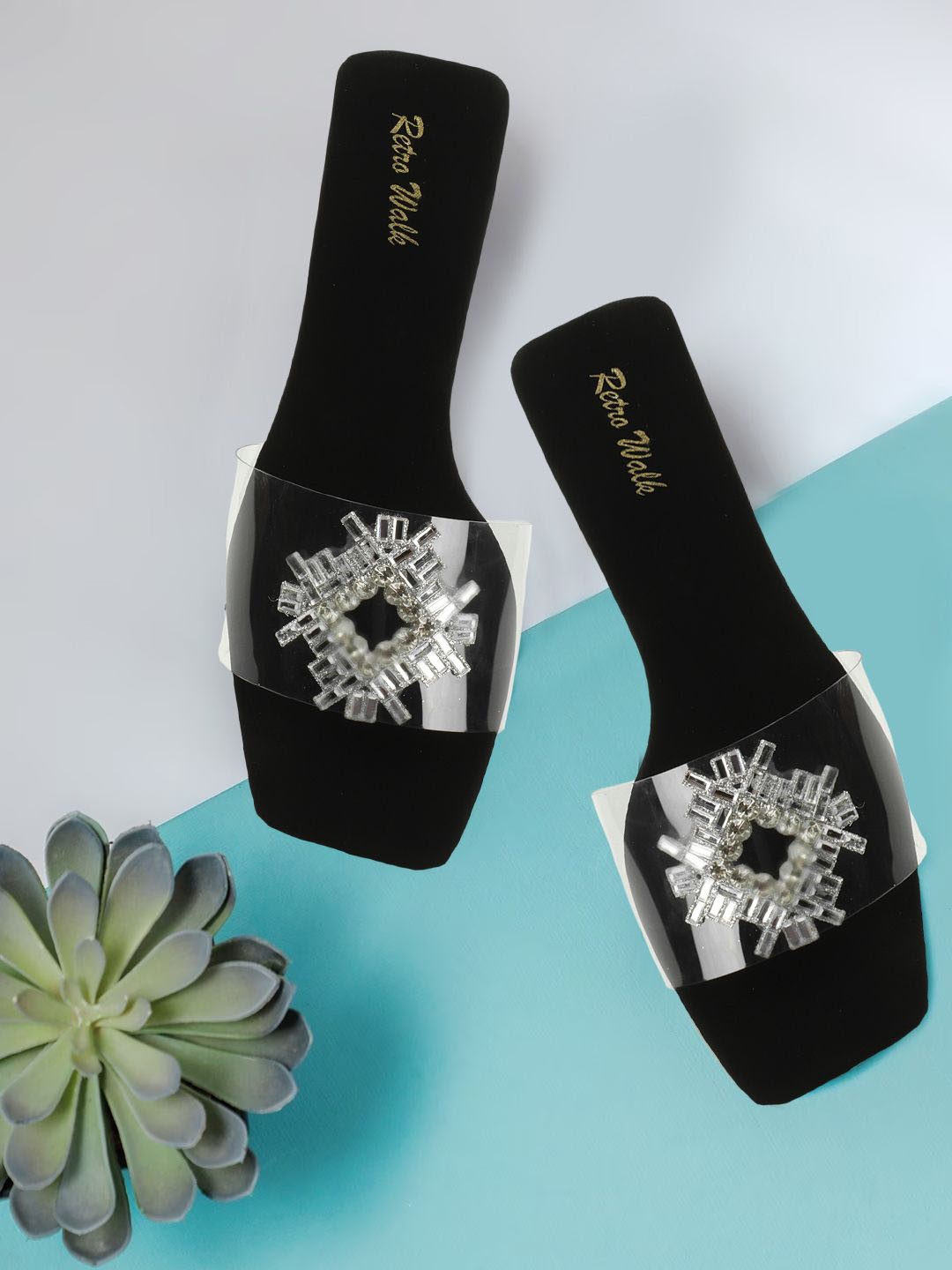 

Retro Walk Women Block Heel Open Toe Sandals, Black