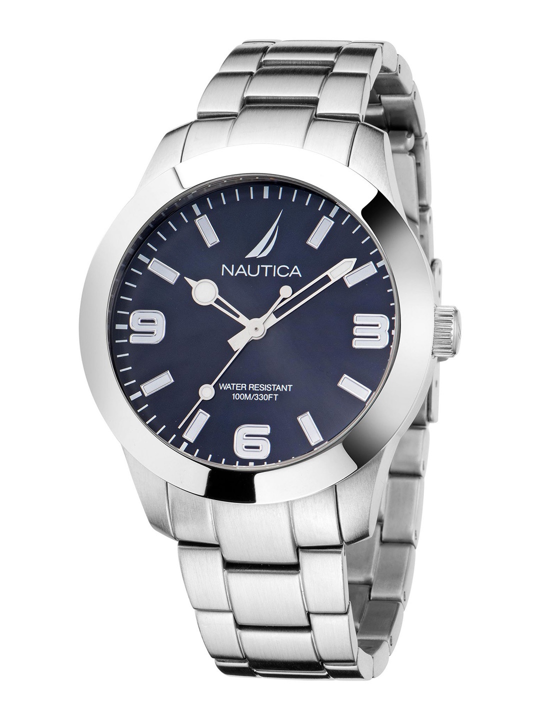 

Nautica Men Everyday Pacific Beach Bracelet Style Straps Analogue Watch NAPPBF201, Navy blue