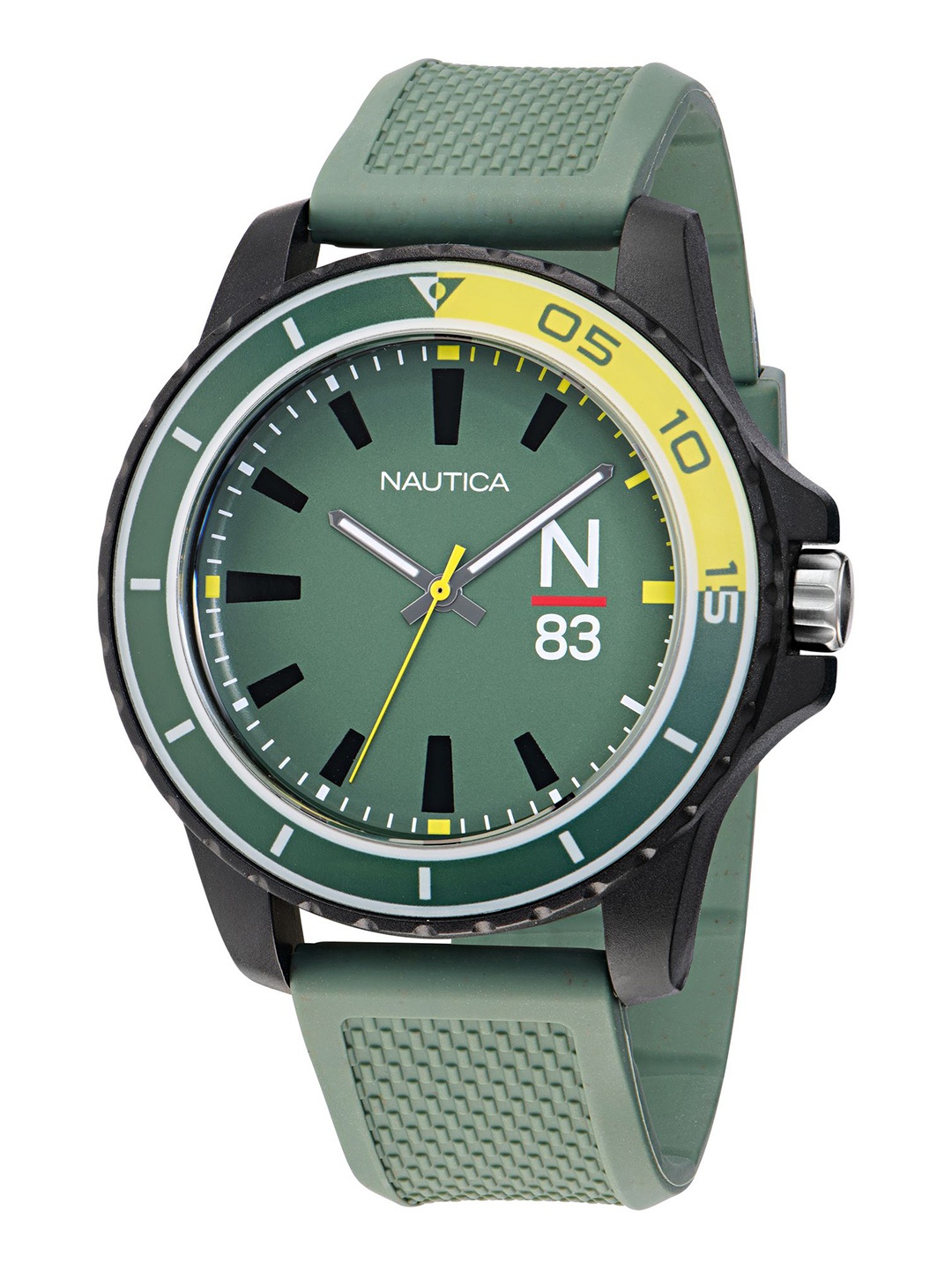 Nautica Men N83 Sporty Finn World Analogue Watch NAPFWF304, Olive