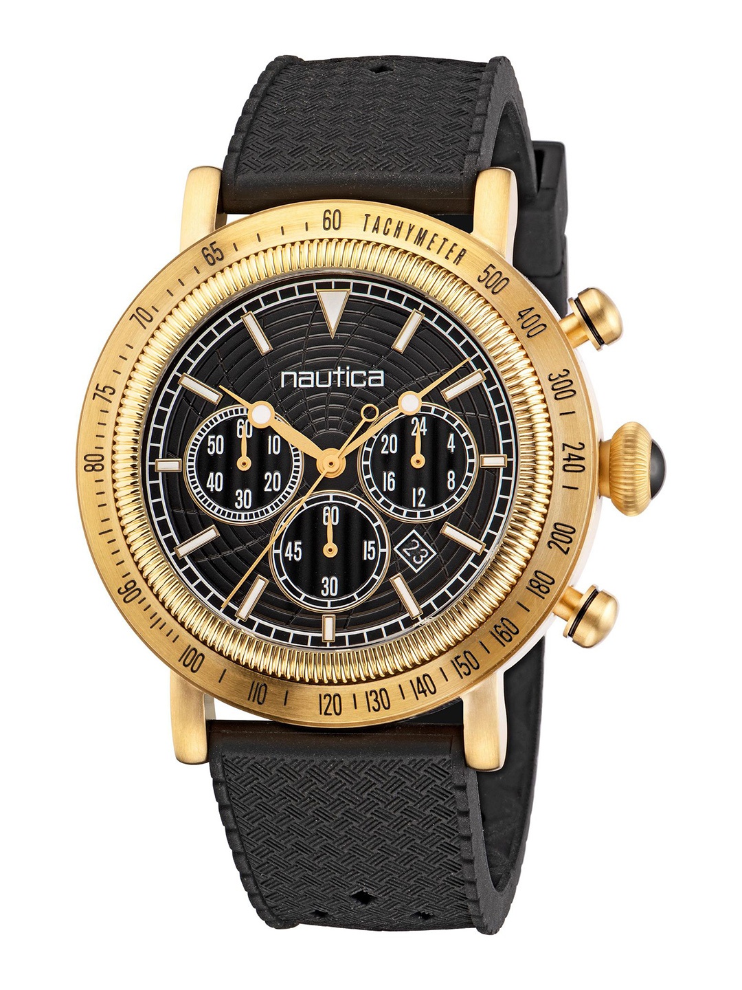 

Nautica Men Everyday Spettacolare Reissue Chronograph Analogue Watch NAPSPF201, Black