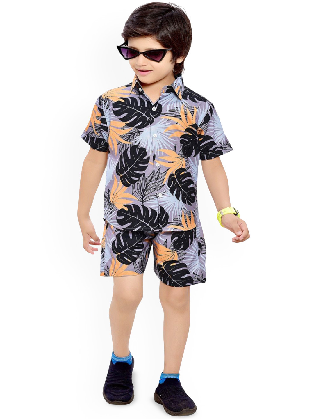 

BAESD Printed Pure Cotton Clothing Set, Purple