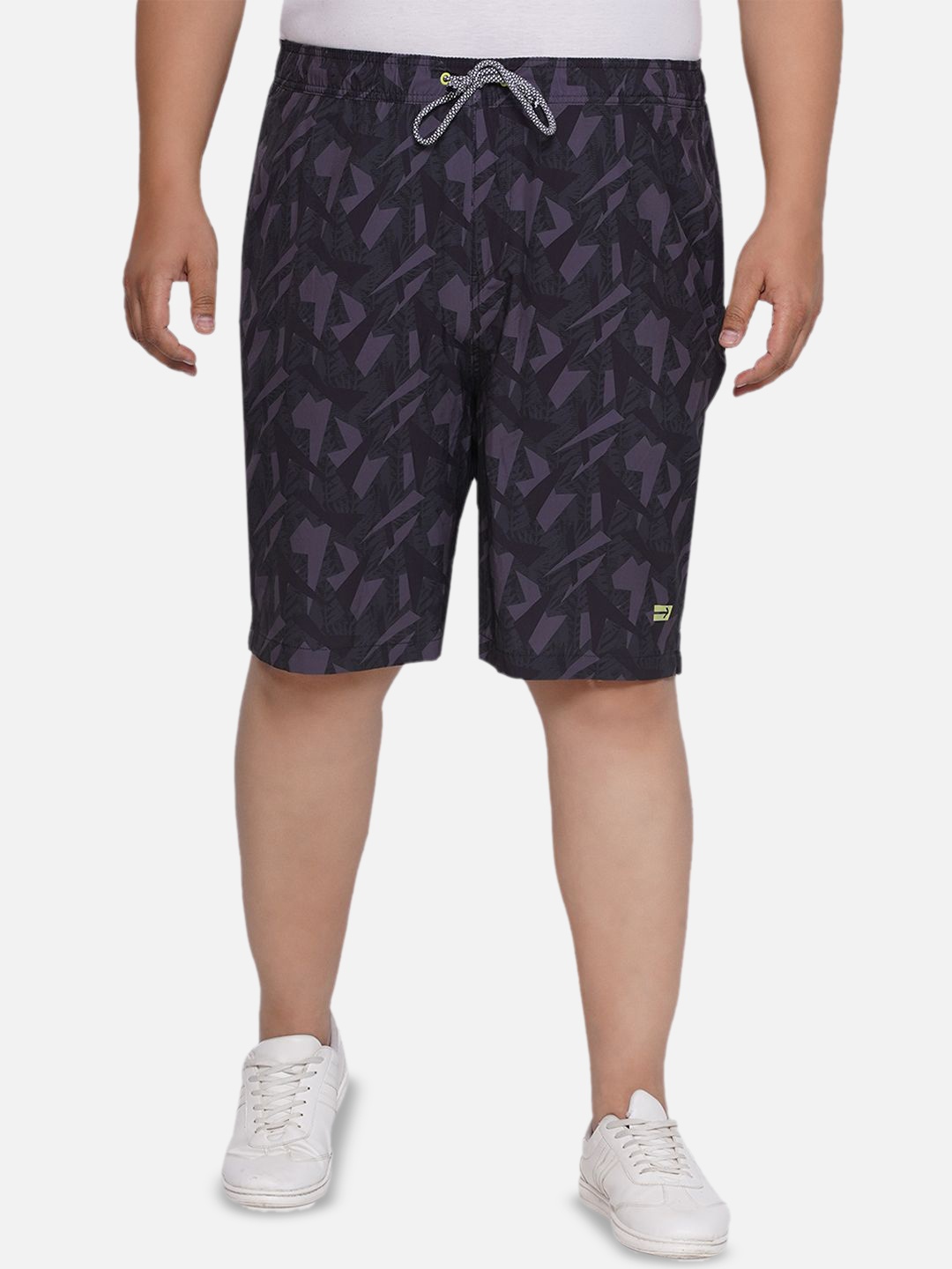 

Santonio Men Plus Size Printed Regular Fit Mid-Rise Shorts, Brown