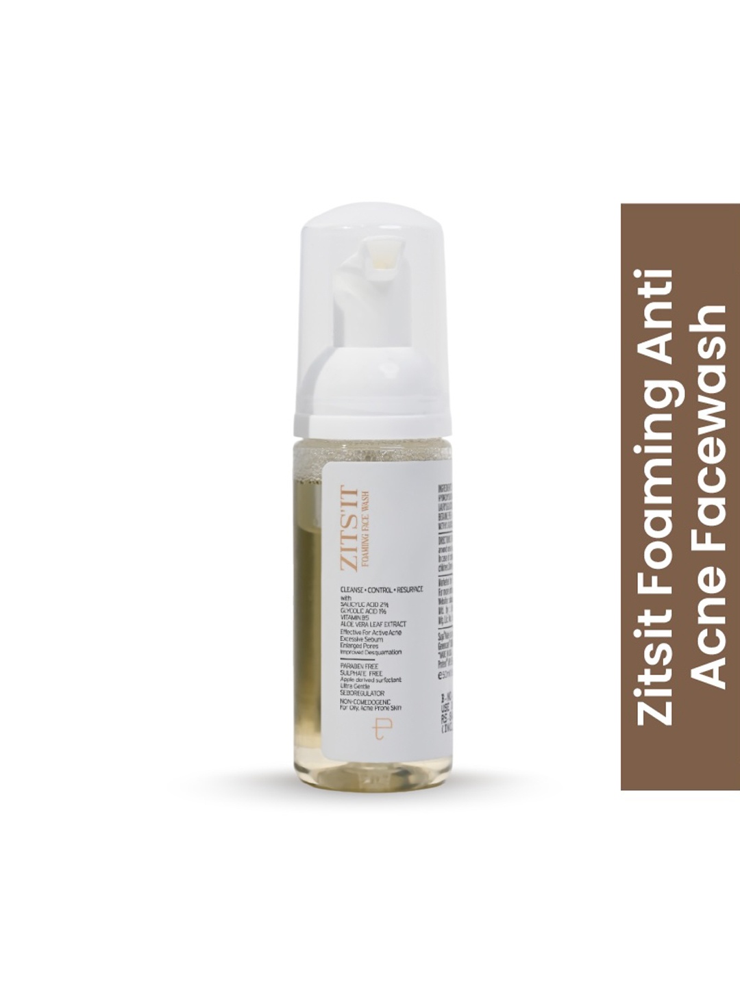 

Personal Touch Skincare Zitsit Foaming Anti Acne Facewash -50g, Transparent