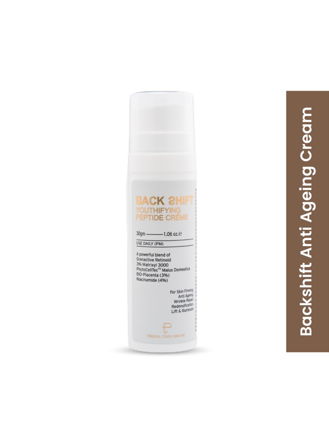 

Personal Touch Skincare Backshift Anti Ageing Peptide Cream-30g, White