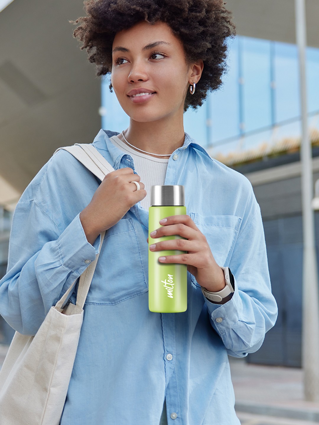

Milton Light Green Bitsy 450 Stainless Steel Water Bottle 430 ml