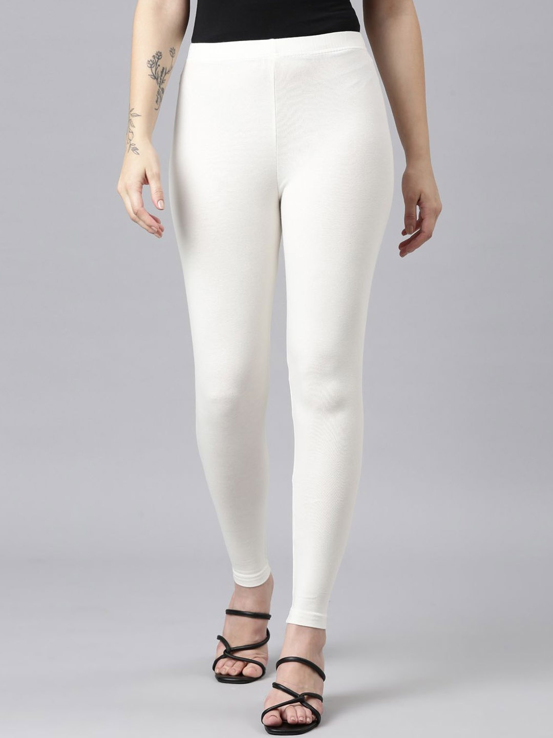 

DIXCY SCOTT Slimz Ankle-Length Leggings, Cream