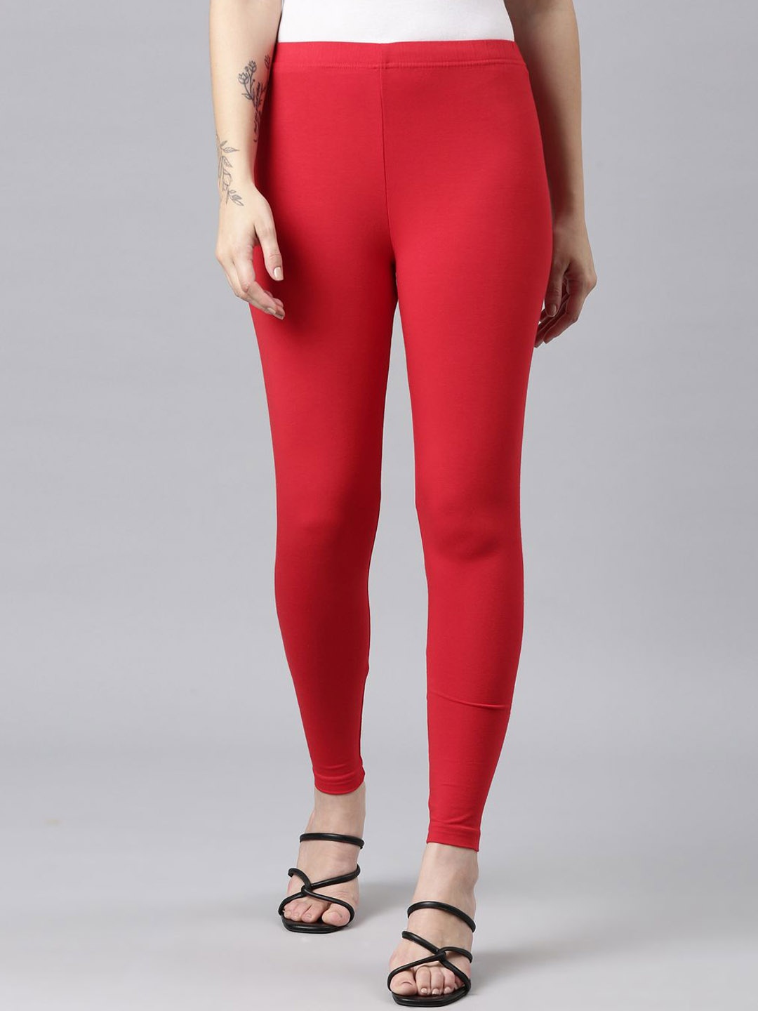

DIXCY SCOTT Slimz Ankle-Length Leggings, Red