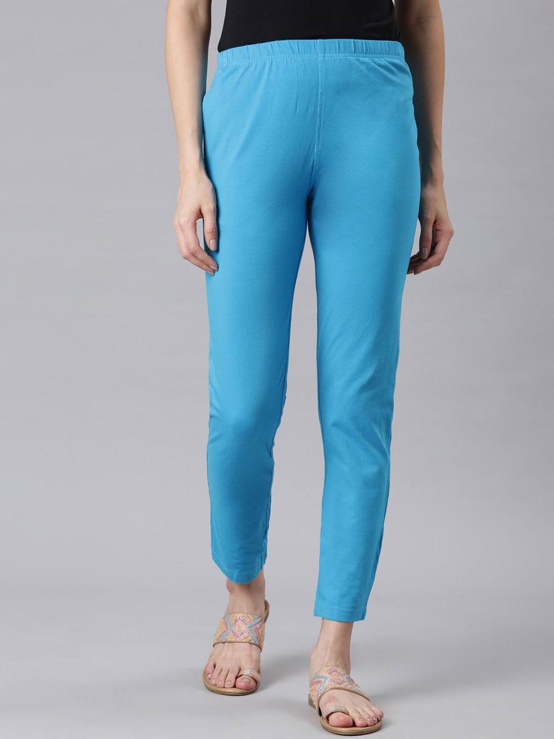 

DIXCY SCOTT Slimz Mid-Rise Ankle-Length Leggings, Blue