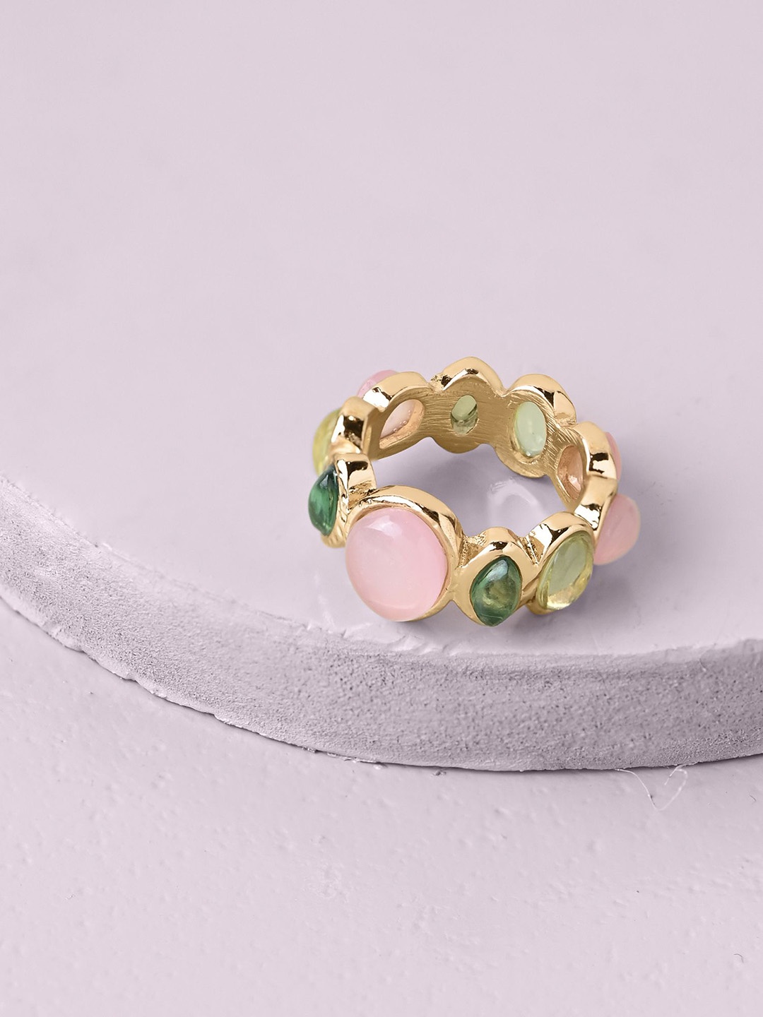 

Accessorize Crystal-Studded Eclectic Shapes Finger Ring, Gold