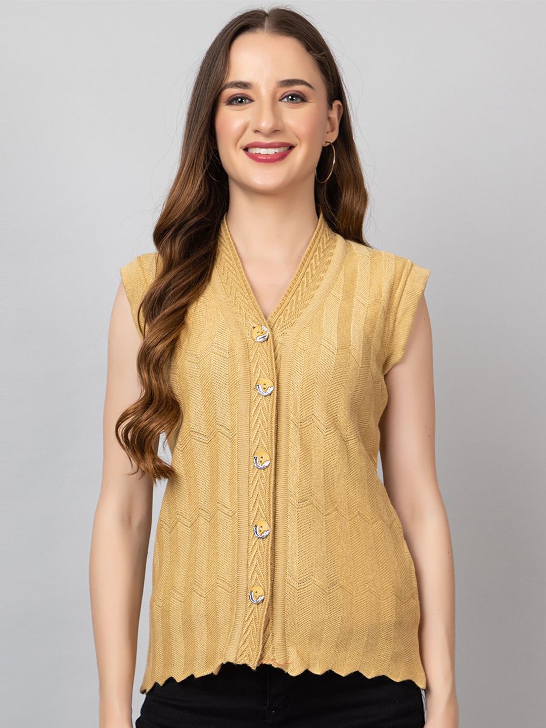 TYSORT Women Sweater Vest, Beige