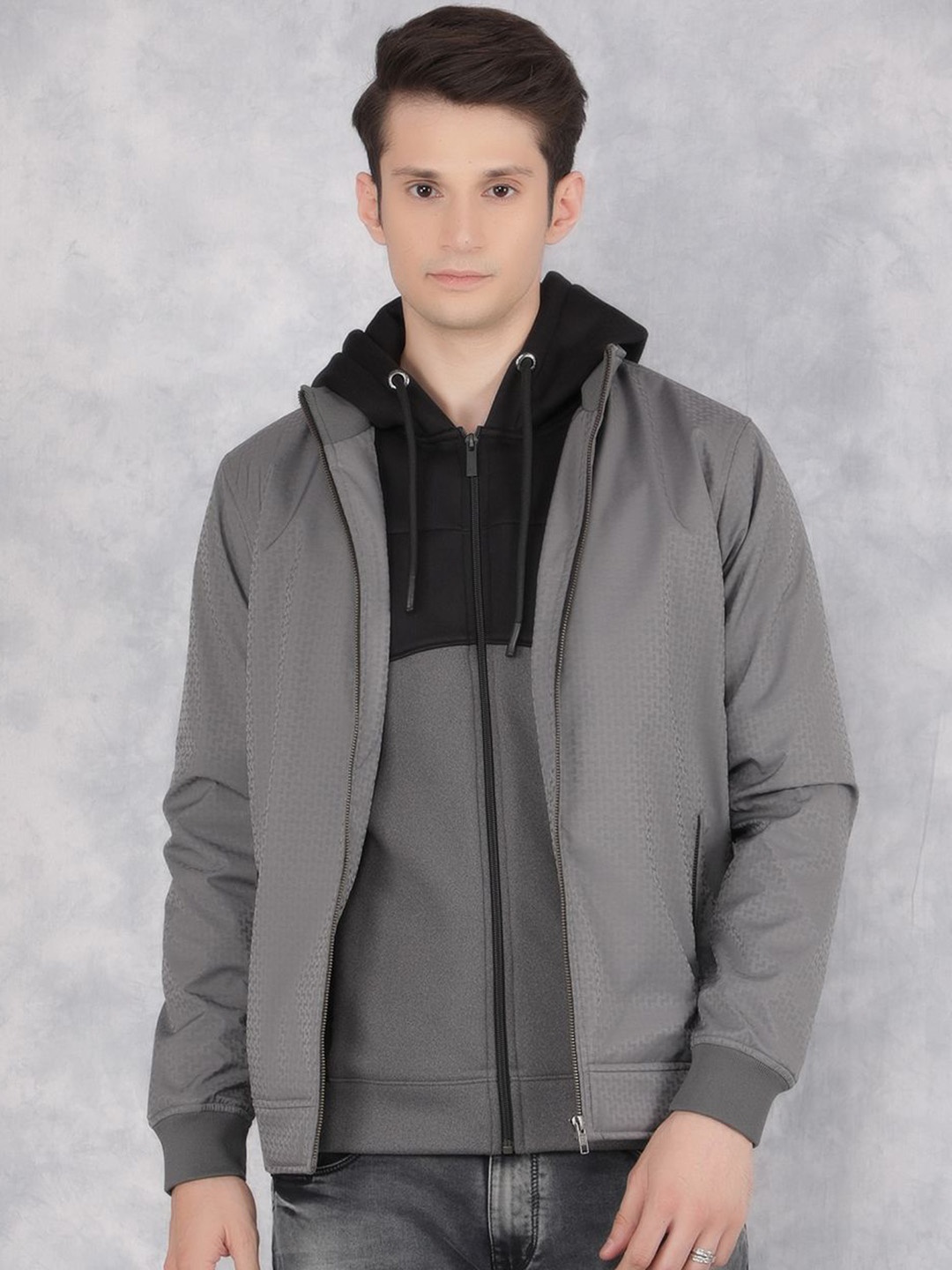 

Crimsoune Club Men Lightweight Bomber Jacket, Grey