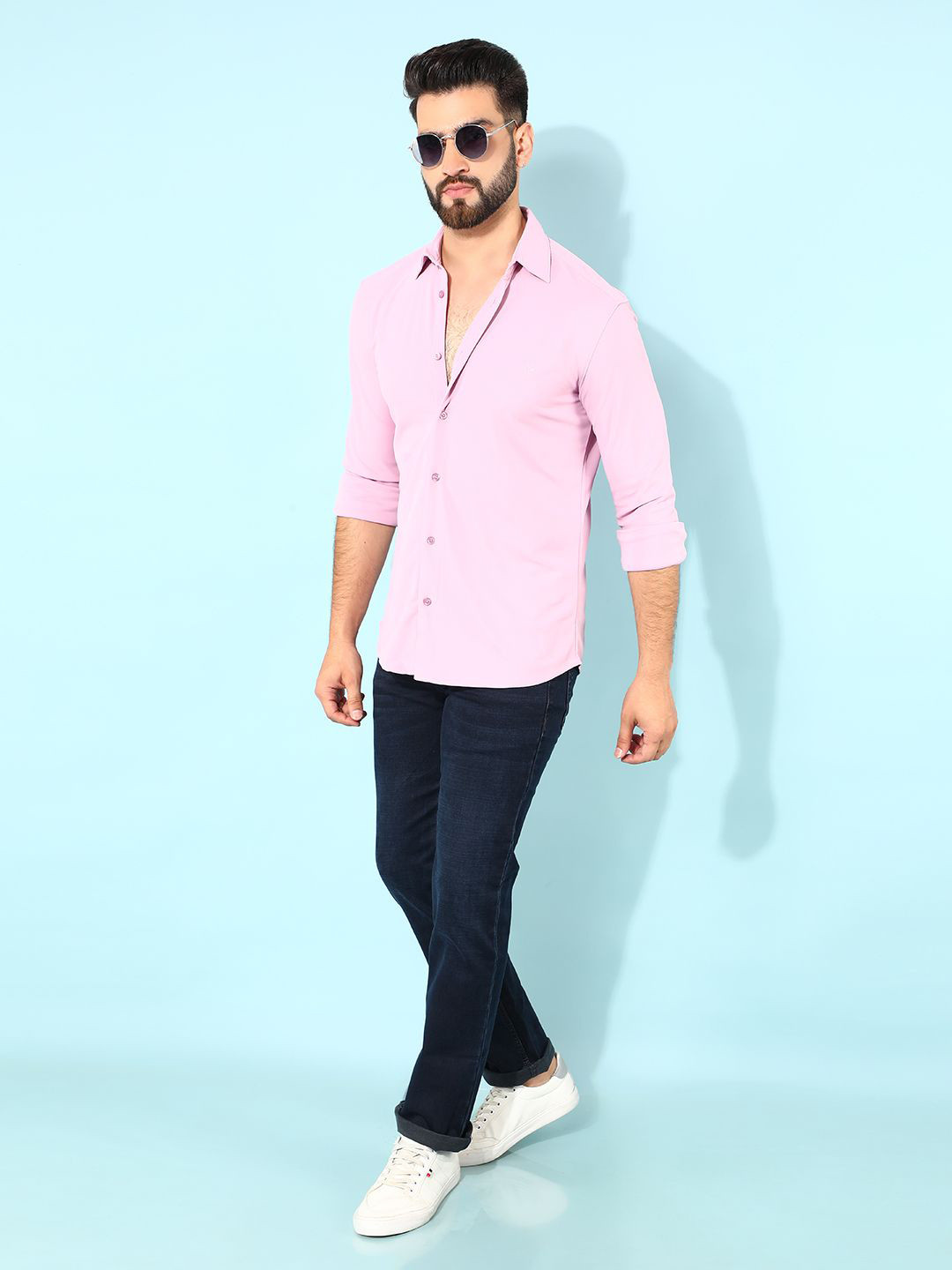 

Crimsoune Club Men Classic Slim Fit Opaque Casual Shirt, Purple