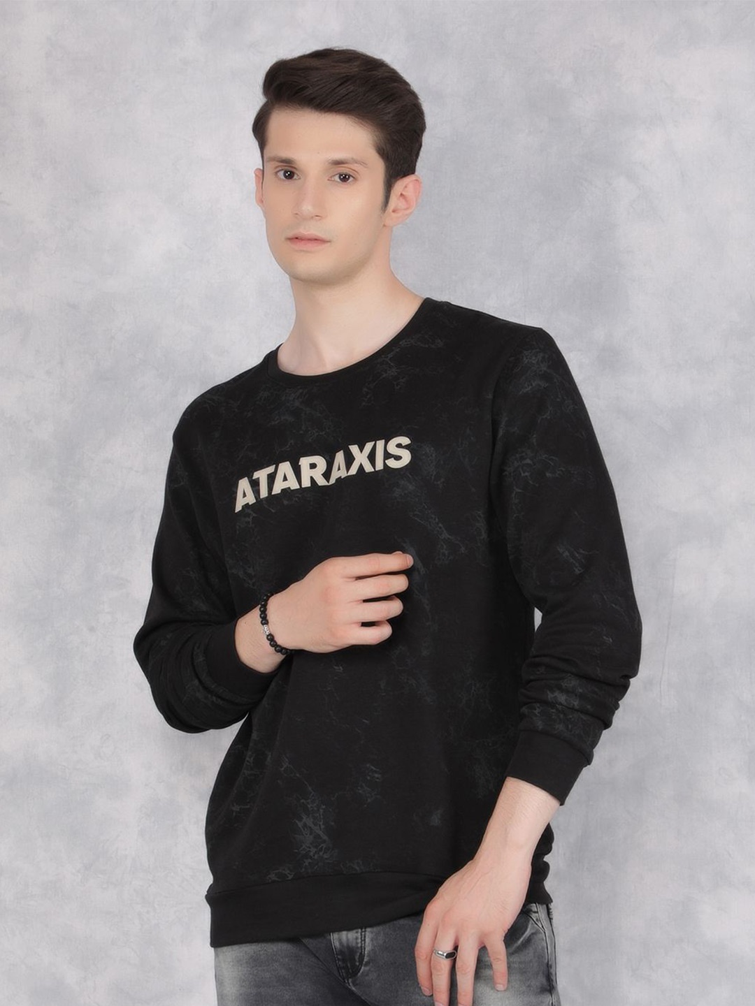 

Crimsoune Club Men Printed Sweatshirt, Black