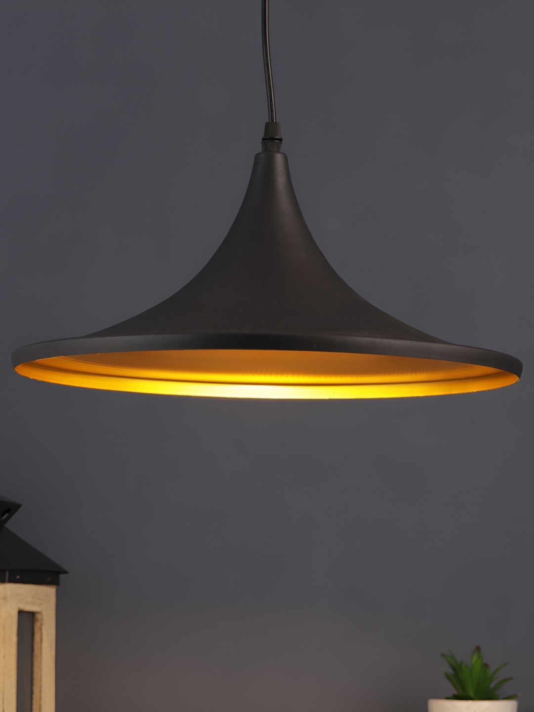 

ELIANTE Black Metal Frustum Contemporary Ceiling Lamp