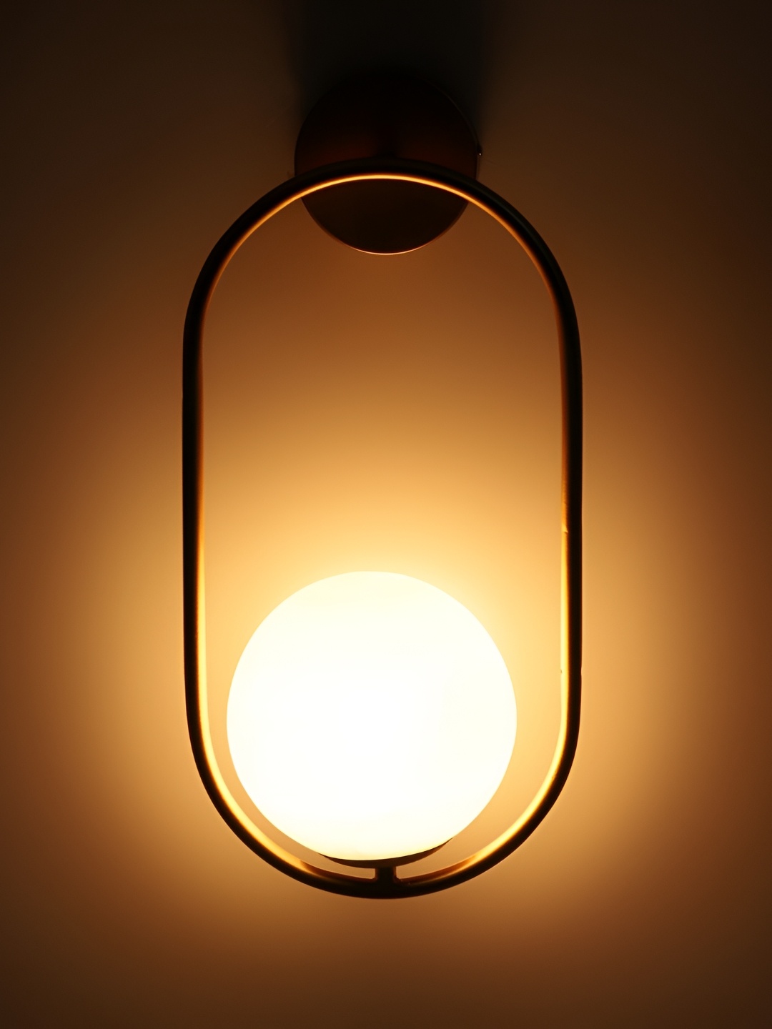 

ELIANTE Gold-Toned Metal Cylinder Contemporary Ceiling Lamp
