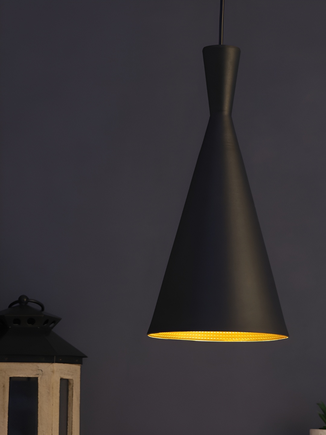 

ELIANTE Black Metal Frustum Contemporary Ceiling Lamp